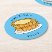 Abbildung des Cartoon der Eier Runder Pappuntersetzer (Angewinkelt)