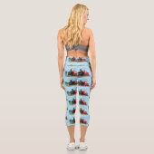 Abbildung des Cartoon der niedlichen Dampfzuglokom Capri Leggings (Rückseite)
