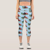 Abbildung des Cartoon der niedlichen Dampfzuglokom Capri Leggings (Vorderseite)