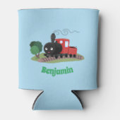 Abbildung des Cartoon der niedlichen Dampfzuglokom Dosenkühler (Vorderseite)