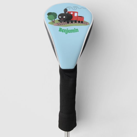 Abbildung des Cartoon der niedlichen Dampfzuglokom Golf Headcover (Vorderseite)
