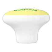 Abbildung des Cartoon der niedlichen Dampfzuglokom Keramikknauf (Seitenansicht)