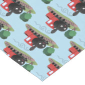 Abbildung des Cartoon der niedlichen Dampfzuglokom Kurzer Tischläufer (Ecke)