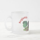 Abbildung des Cartoon der niedlichen Dampfzuglokom Mattglastasse (Links)