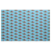 Abbildung des Cartoon der niedlichen Dampfzuglokom Stoff (Fat Quarter (45,7 x 55,9 cm))