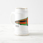 Abbildung des Cartoon des Bullet Bierglas (Vorderseite Links)