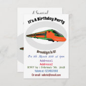 Abbildung des Cartoon des Bullet Einladung (Vorne/Hinten)