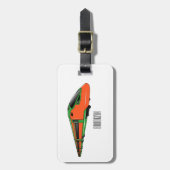 Abbildung des Cartoon des Bullet Gepäckanhänger (Vorderseite vertikal)