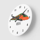 Abbildung des Cartoon des Bullet Runde Wanduhr (Winkel)