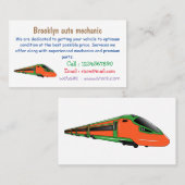 Abbildung des Cartoon des Bullet Visitenkarte (Vorne/Hinten)