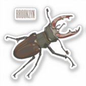 Abbildung des Cartoon des Käfers Aufkleber (Vorderseite)