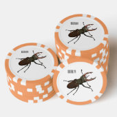 Abbildung des Cartoon des Käfers Pokerchips (Stapel)