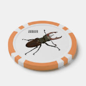 Abbildung des Cartoon des Käfers Pokerchips (Einzeln)