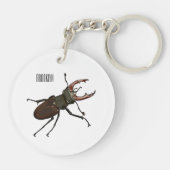 Abbildung des Cartoon des Käfers Schlüsselanhänger (Rückseite)