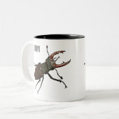 Abbildung des Cartoon des Käfers Zweifarbige Tasse (Vorderseite Links)