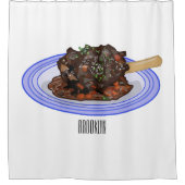 Abbildung des Cartoon des Lammes Duschvorhang (Vorderseite)