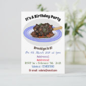 Abbildung des Cartoon des Lammes Einladung (Stehend Vorderseite)