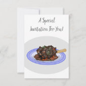 Abbildung des Cartoon des Lammes Einladung (Rückseite)