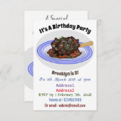 Abbildung des Cartoon des Lammes Einladung (Vorne/Hinten)