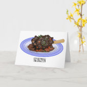 Abbildung des Cartoon des Lammes Karte (Gelbe Blume)