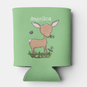 Abbildung des Cartoon des niedlichen Hirsche Dosenkühler (Rückseite)