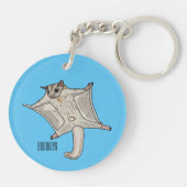 Abbildung des Cartoon des Zuckers Schlüsselanhänger (Rückseite)