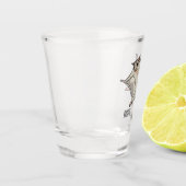 Abbildung des Cartoon des Zuckers Schnapsglas (Links)