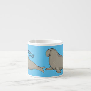 Abbildung des Cartoon eines Elephant-Siegels Espressotasse