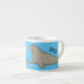 Abbildung des Cartoon eines Elephant-Siegels Espressotasse (Vorderseite Rechts)