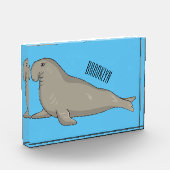 Abbildung des Cartoon eines Elephant-Siegels Fotoblock (Links)