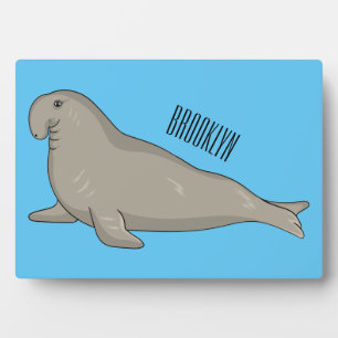 Abbildung des Cartoon eines Elephant-Siegels Fotoplatte