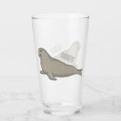 Abbildung des Cartoon eines Elephant-Siegels Glas (Rückseite)