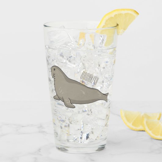 Abbildung des Cartoon eines Elephant-Siegels Glas (Rückseite Ice)