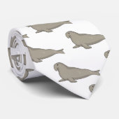 Abbildung des Cartoon eines Elephant-Siegels Krawatte (Gerollt)