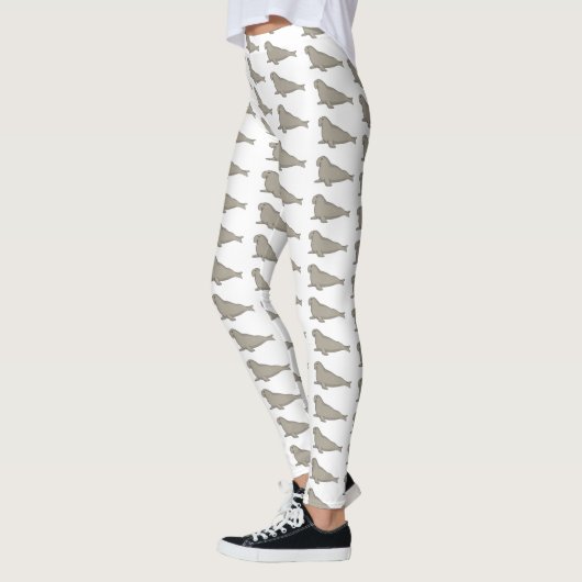 Abbildung des Cartoon eines Elephant-Siegels Leggings (Links)
