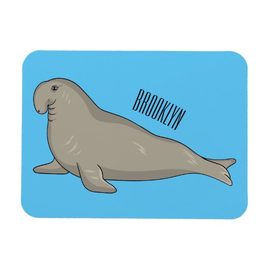 Abbildung des Cartoon eines Elephant-Siegels Magnet (Horizontal)