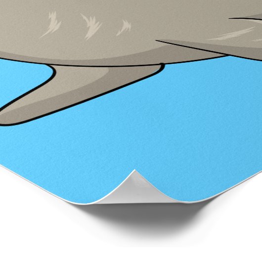 Abbildung des Cartoon eines Elephant-Siegels Poster (Ecke)