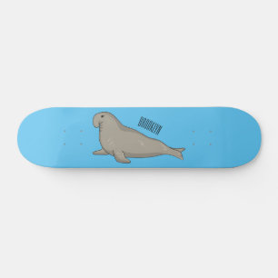 Abbildung des Cartoon eines Elephant-Siegels Skateboard
