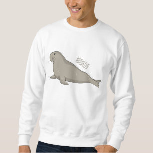 Abbildung des Cartoon eines Elephant-Siegels Sweatshirt