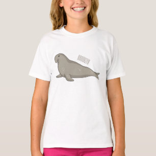 Abbildung des Cartoon eines Elephant-Siegels T-Shirt