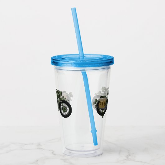 Abbildung des Cartoon eines Militärkreuzers Acryltrinkbecher (Links)