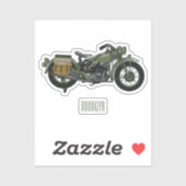 Abbildung des Cartoon eines Militärkreuzers Aufkleber (Blatt)