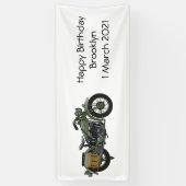 Abbildung des Cartoon eines Militärkreuzers Banner (Vertikal)