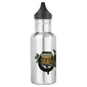 Abbildung des Cartoon eines Militärkreuzers Edelstahlflasche (Links)