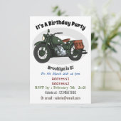 Abbildung des Cartoon eines Militärkreuzers Einladung (Stehend Vorderseite)