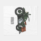 Abbildung des Cartoon eines Militärkreuzers Fleecedecke (Vorderseite (Horizontal))