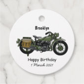 Abbildung des Cartoon eines Militärkreuzers Geschenkanhänger (Vorderseite)