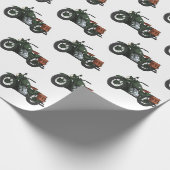 Abbildung des Cartoon eines Militärkreuzers Geschenkpapier (Ecke)