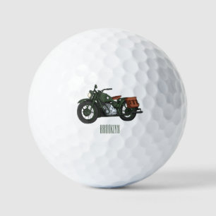Abbildung des Cartoon eines Militärkreuzers Golfball