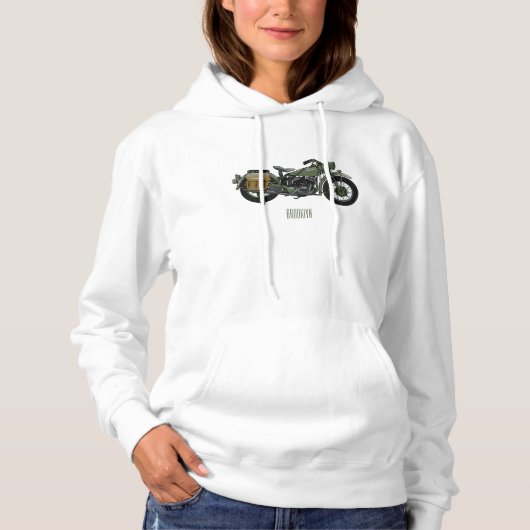 Abbildung des Cartoon eines Militärkreuzers Hoodie (Vorderseite)